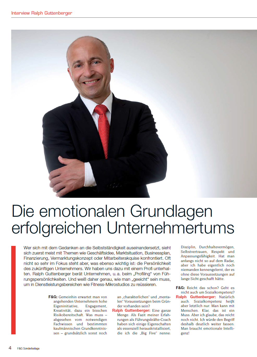 Screenshot Sonderheft mit Interview Ralph Guttenberger
